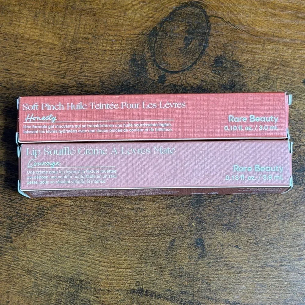 Rare Beauty Lip Duo | Soft Pinch Lip Oil Honesty + Lip Soufflé Courage NEW